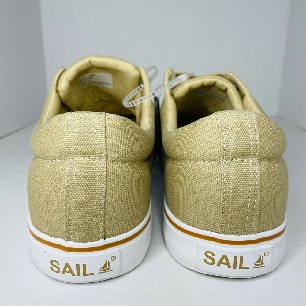 Sail Men's Lace-up Sneakers Style JIB Camel Color. - Picture 8 of 8